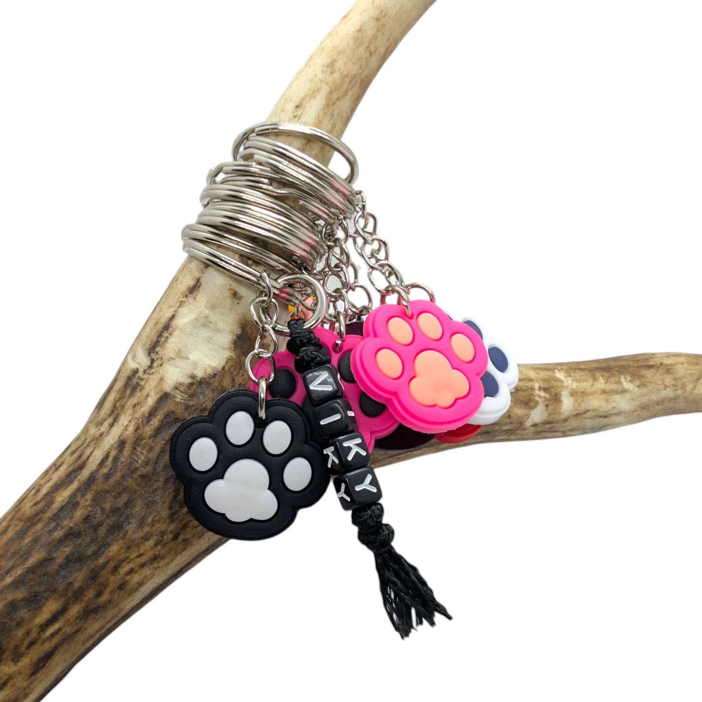 Porte-clés patte de chien personnalisé | Laisse de wouf