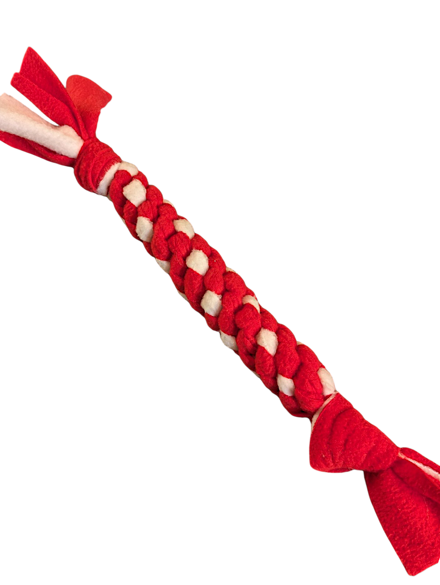 Tug polaire rouge et blanc pour chien