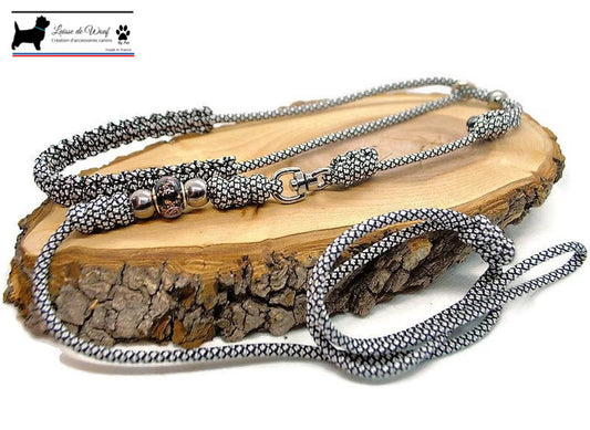 Laisse d'exposition canine Silver Diamond