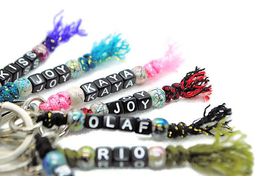 Pendentif personnalisé avec perle | Laisse de wouf