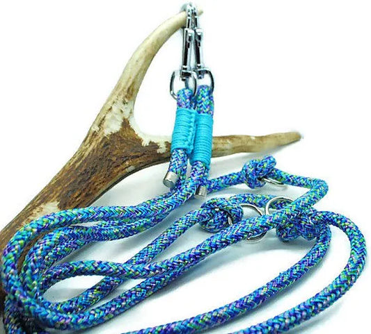 Laisse de wouf | Laisse 3 Points Collection Mermaid en paracorde 8mm ou 10mm