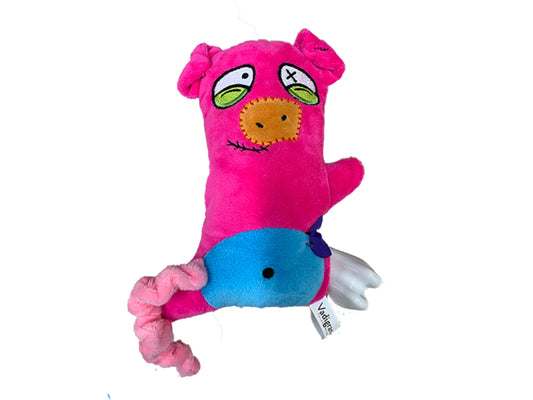 Jouet chien Scary cochon avec os 17.5 cm