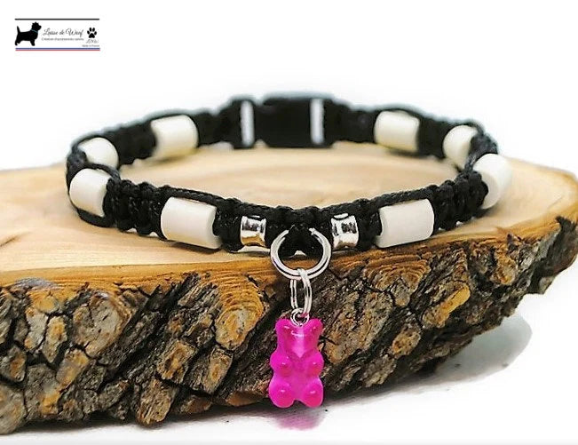 Collier anti-tiques en céramique EM | Laissedewouf Nounours