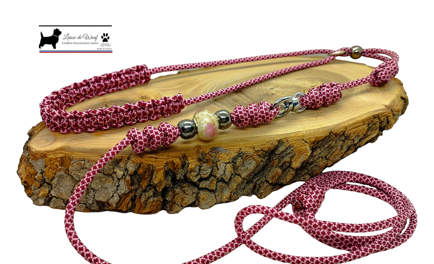Laisse d'exposition canine Pink Diamond