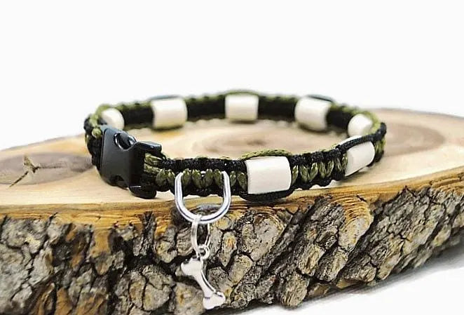 Collier anti-tiques en céramique EM | Laissedewouf Bi-color