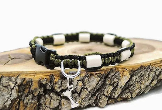 Collier anti-tiques en céramique EM | Laissedewouf Bi-color