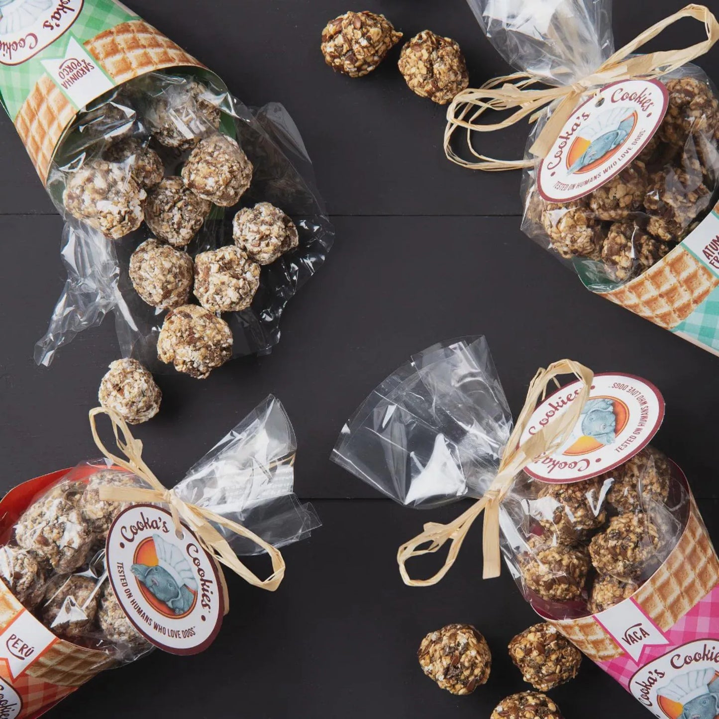 Cornet de friandises porc / sardine - COOKA'S COOKIES