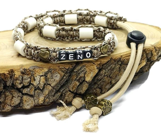 Collier chien anti-tiques largeur 1cm en céramique EM | Laissedewouf camouflage réglable