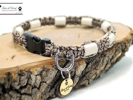 Collier anti-tiques en céramique EM | Laissedewouf camouflage