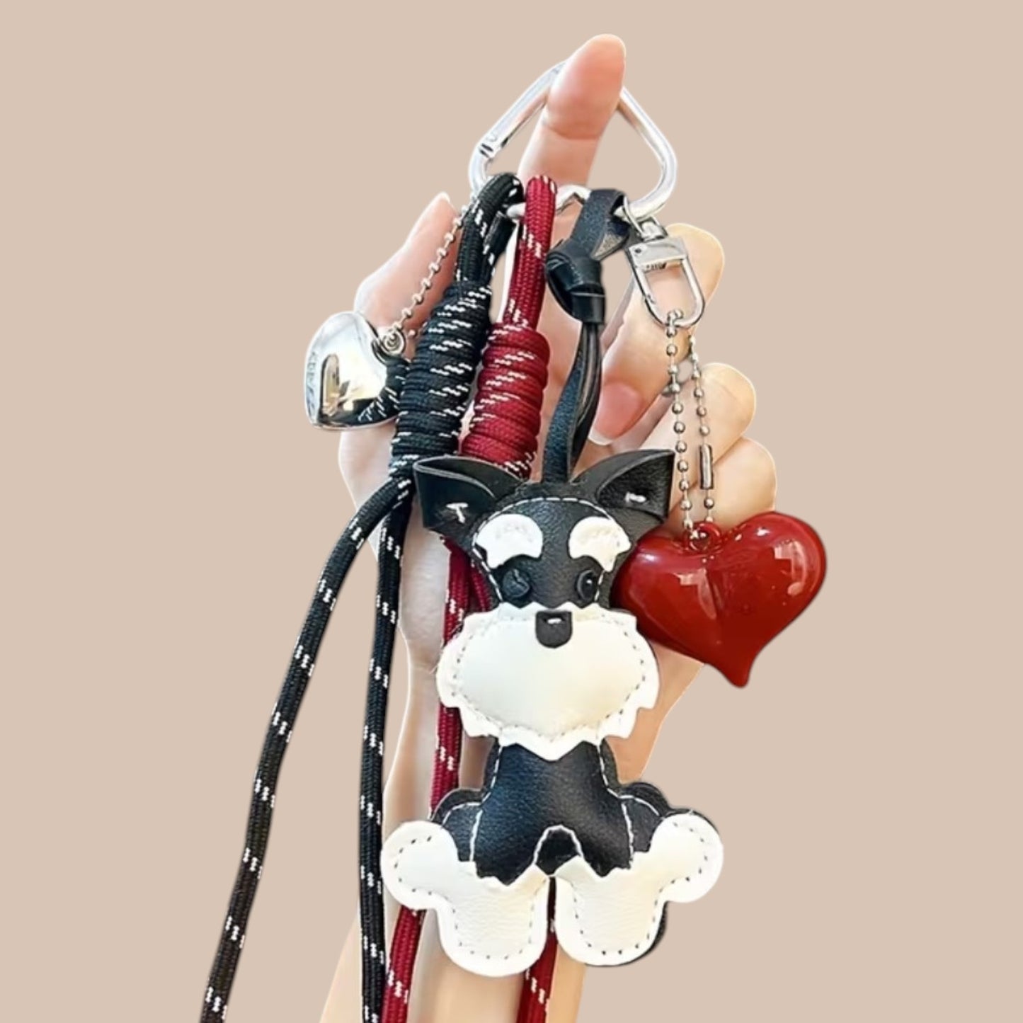 Bijoux de sac chien cœur