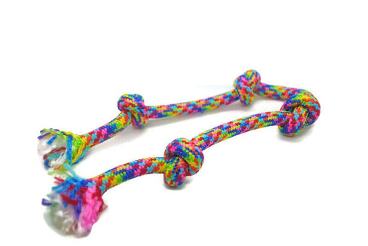 Jouet pour chien Corde à nœuds 50cm couleur aléatoire | Laisse de wouf