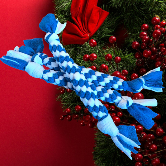 Tug polaire Bleu blanc pour chien