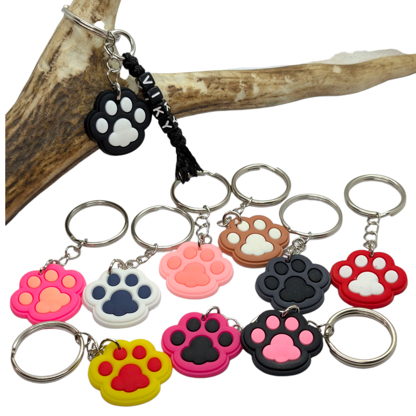 Porte-clés patte de chien personnalisé | Laisse de wouf