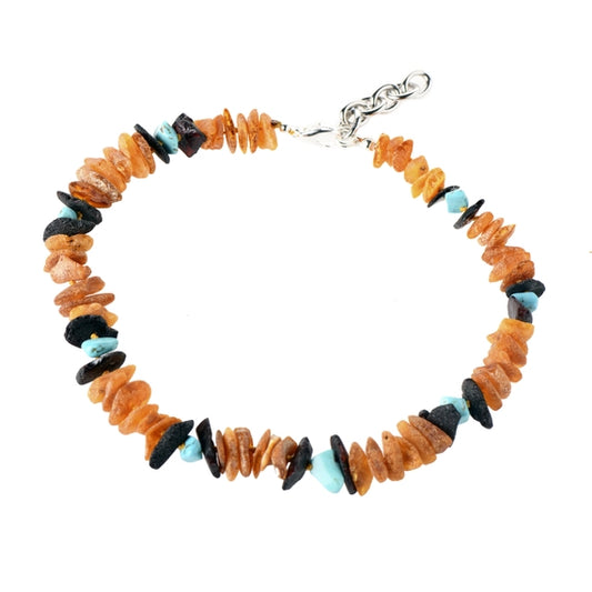 Collier anti-tiques et anti-puces pour chien et chat. Ambre et pierre de Turquoise