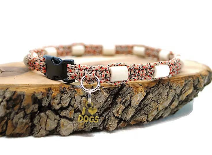 Collier anti-tiques en céramique EM | Laissedewouf Tartan