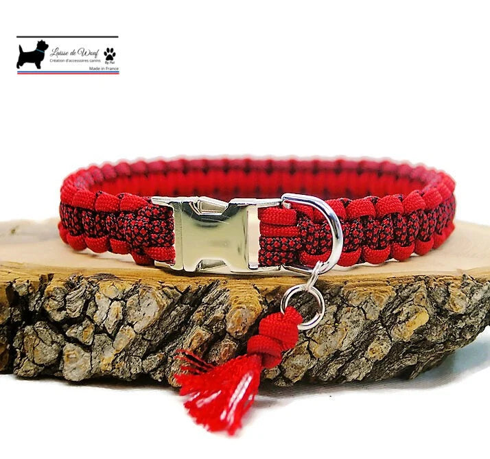 Zweifarbiges Diamant-Hundehalsband – 2 cm breit | Hundeleine