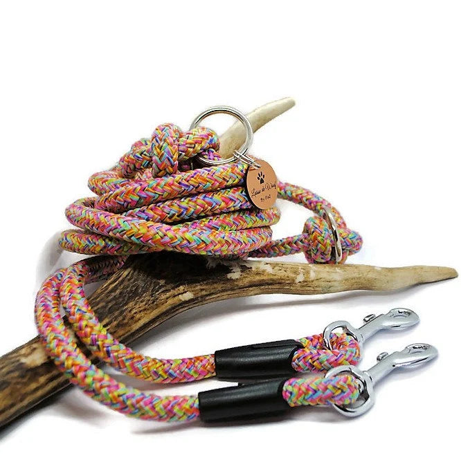 Flowers Dog Leash | 3-Point Leash with 10mm Rope