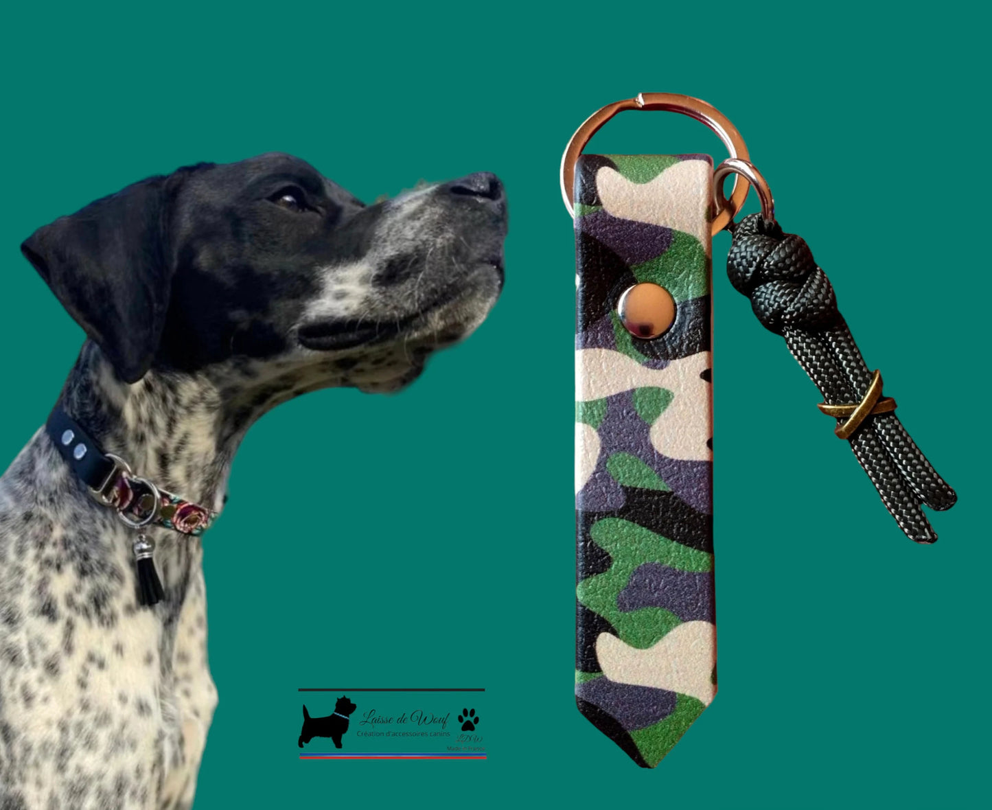 Camouflage | Biothane Keychain | Woof Leash
