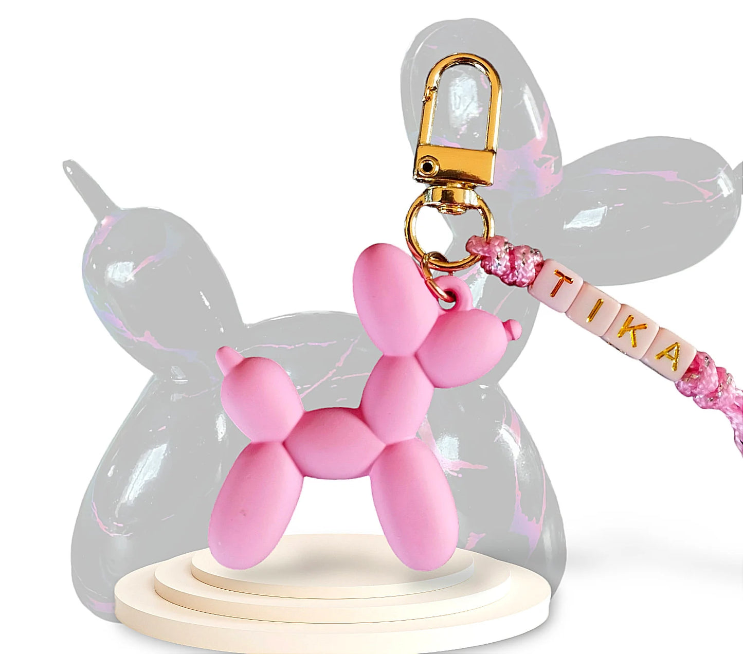 Personalisierbarer Ballonhund-Schlüsselanhänger