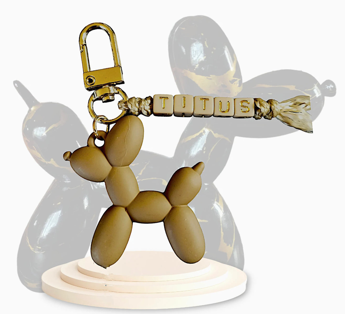 Personalisierbarer Ballonhund-Schlüsselanhänger