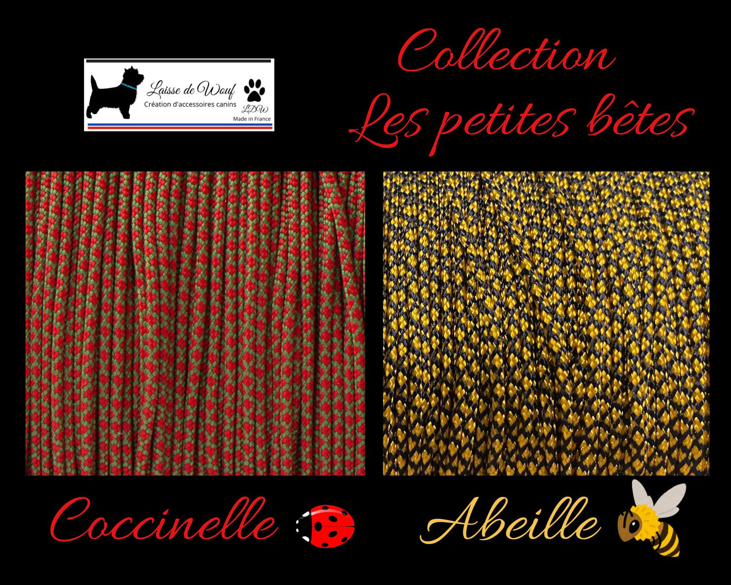 Collier anti-tiques pour chien en céramique EM | Laissedewouf Petites Bêtes
