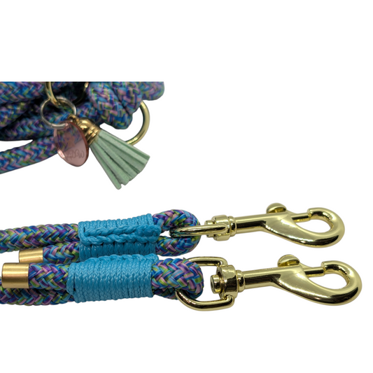 Hundeleine | 3-Punkt-Leine aus der Mermaid-Kollektion aus 8 mm oder 10 mm Paracord