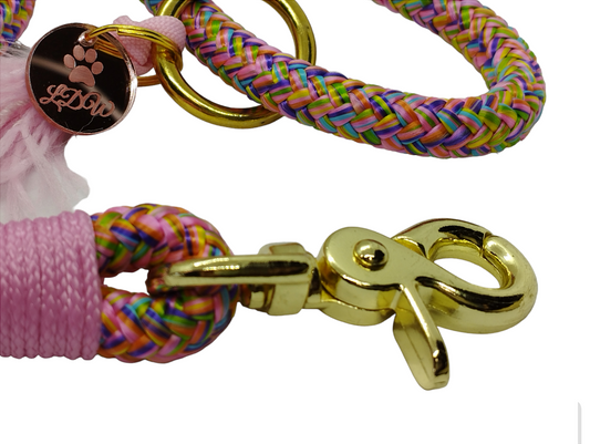 Laisse FLOWERS GOLD 10mm