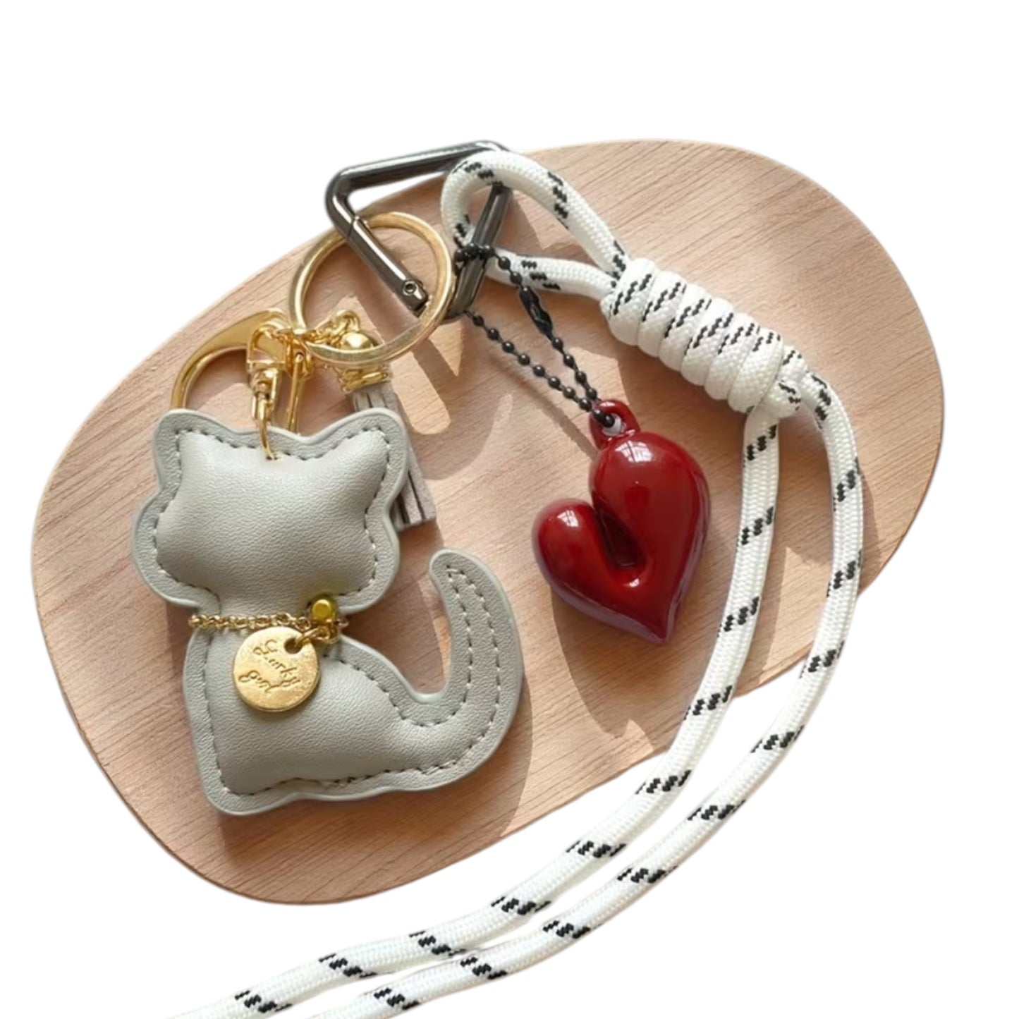 Bijoux de sac chat gris