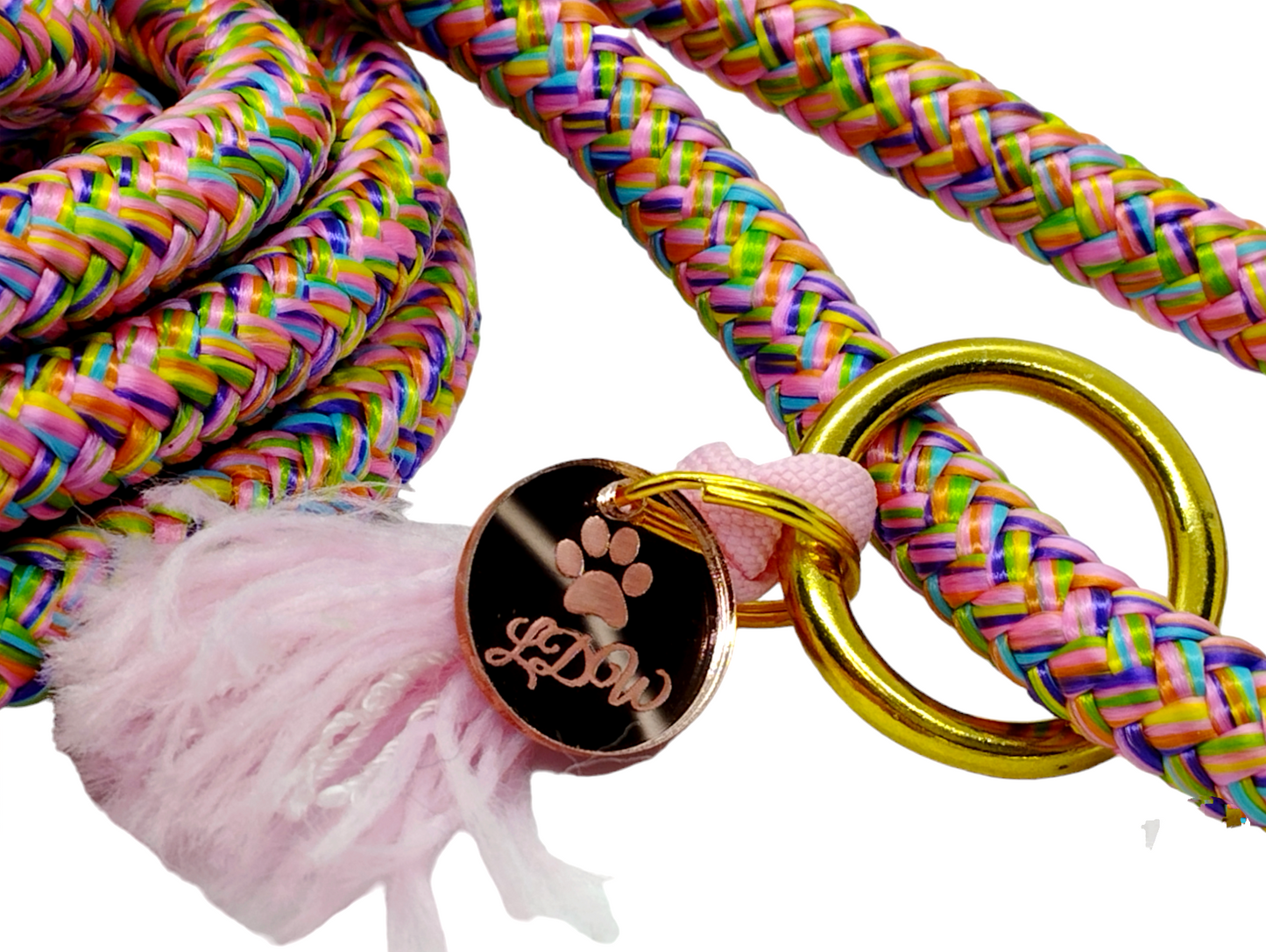 Laisse FLOWERS GOLD 10mm