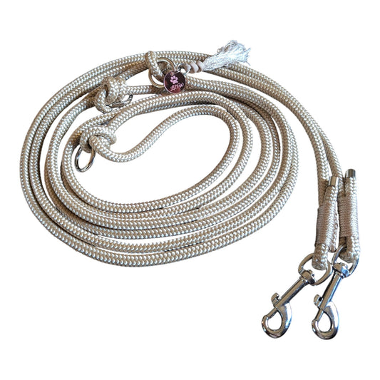 Laisse 3 points 4m LDW 6mm Beige