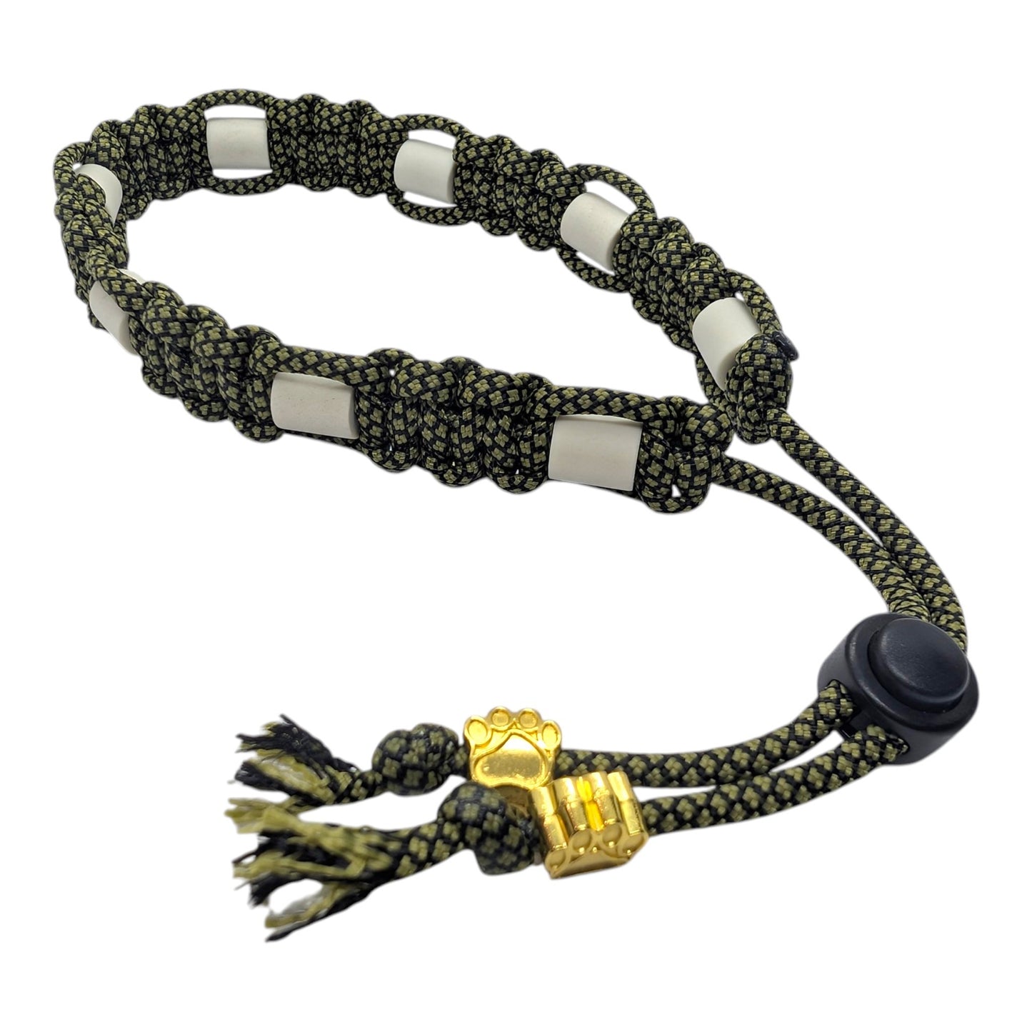 Collier réglable anti-tiques en céramique EM - Largeur 2cm kaki DIAMOND