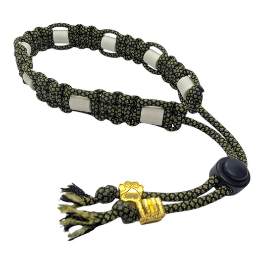 Collier réglable anti-tiques pour chien en céramique EM - Largeur 2cm kaki DIAMOND